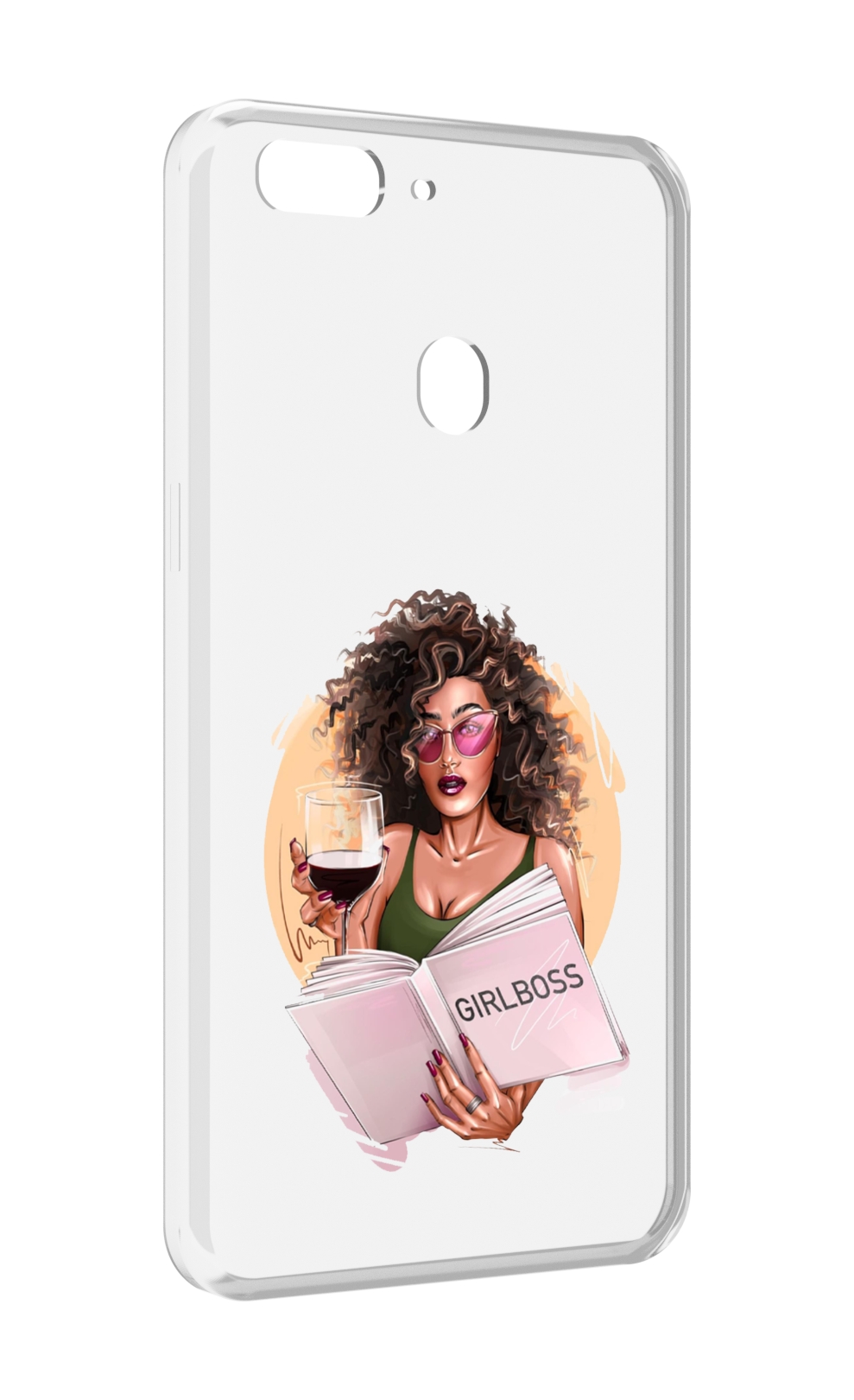 

Чехол MyPads Girlboss with wine_ Etsy женский для Realme 2, Прозрачный, Tocco