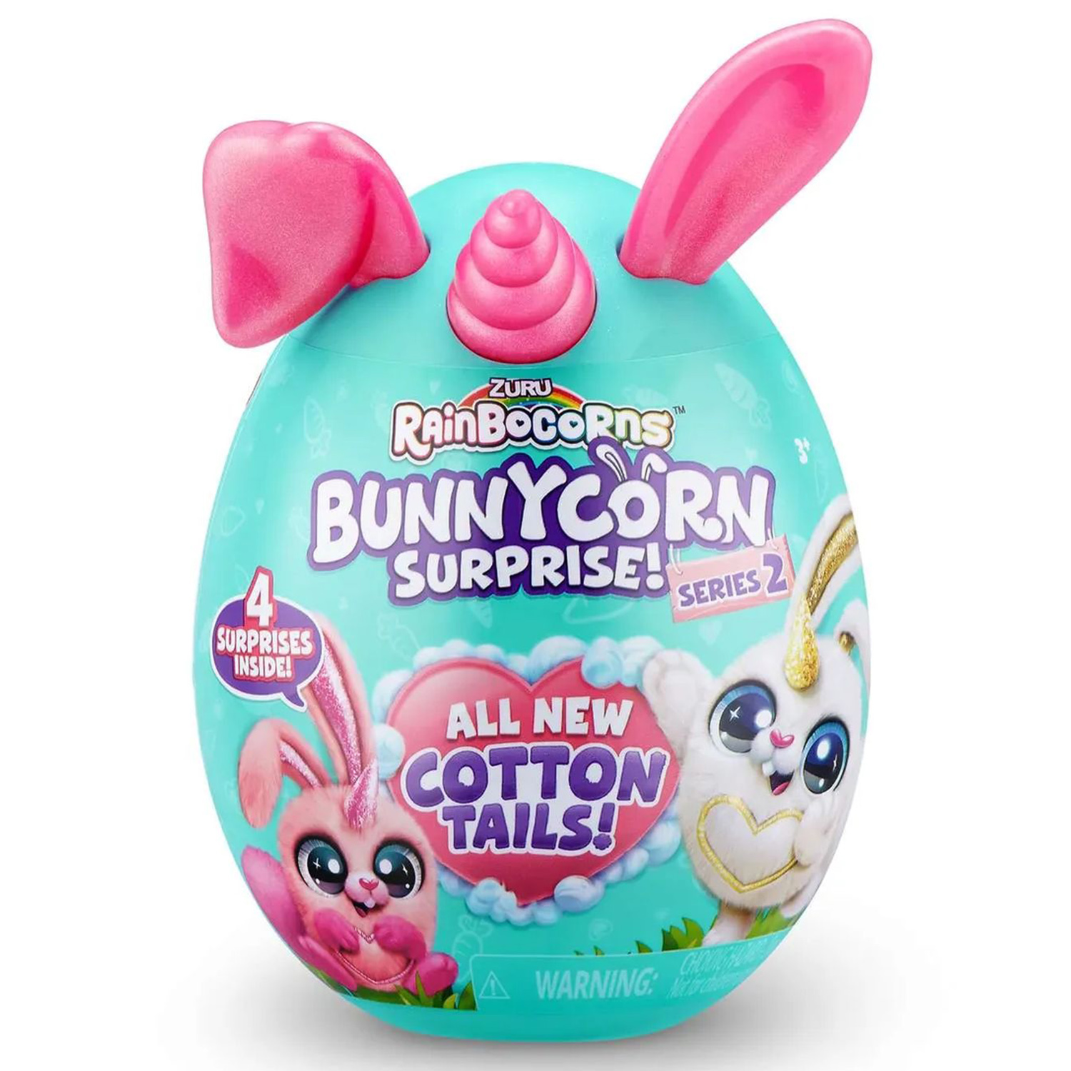 Игровой набор Zuru Rainbocorns Bunnycorn, сюрпризы в яйце серия 2, розовые ушки игровой набор сюрприз zuru rainbocorns puppycorn bow surprise в яйце белые уши и рог