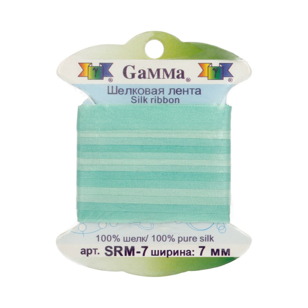 

Gamma шелковая, 7 мм, 9,1 +/- 0,5 м, M014, бледно-зеленый и светло-зеленый