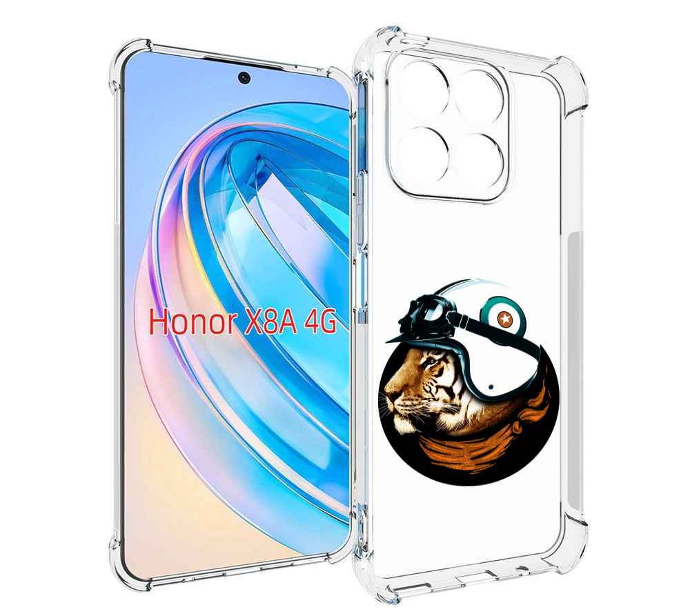 

Чехол MyPads Тигр в шлеме для Honor X8a, Tocco