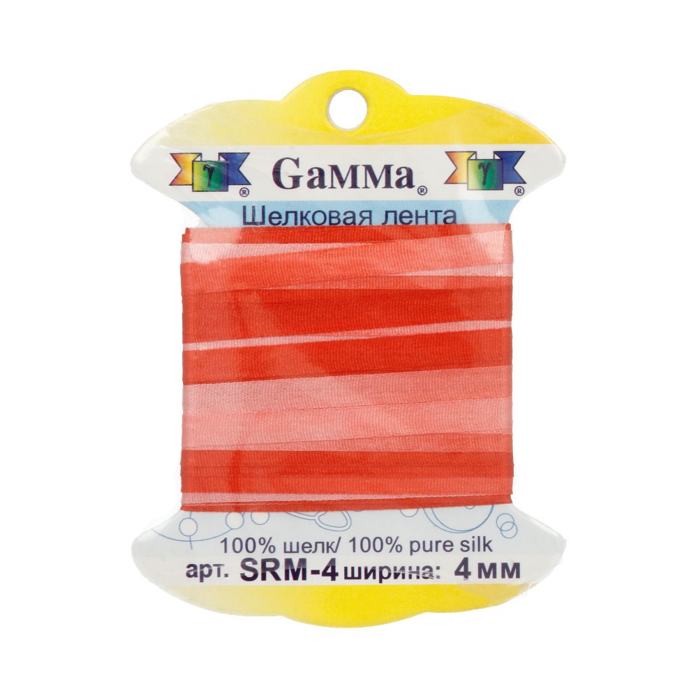 

Gamma шелковая, 4 мм, 9,1 +/- 0,5 м, M046, цвет розовый и красный