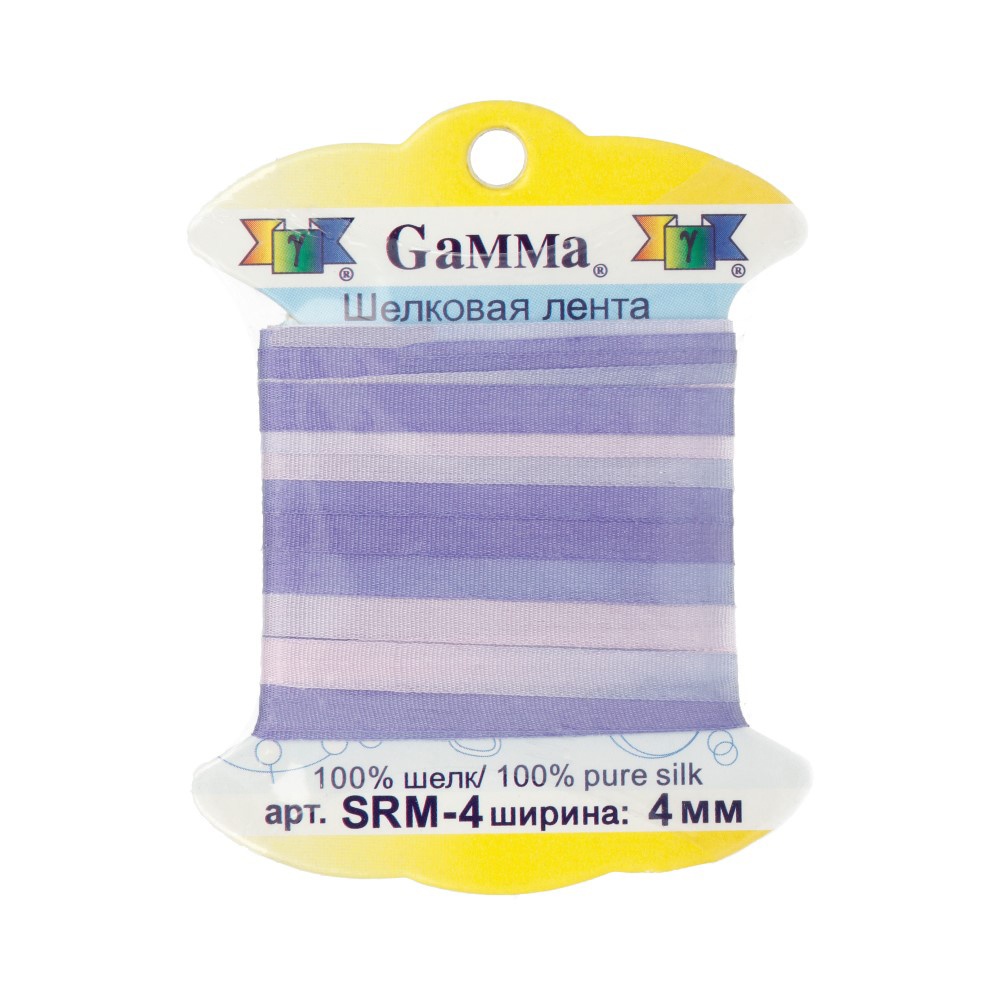 

Gamma шелковая, 4 мм, 9,1 +/- 0,5 м, M010, цвет светло-фиолетовый и фиолетовый