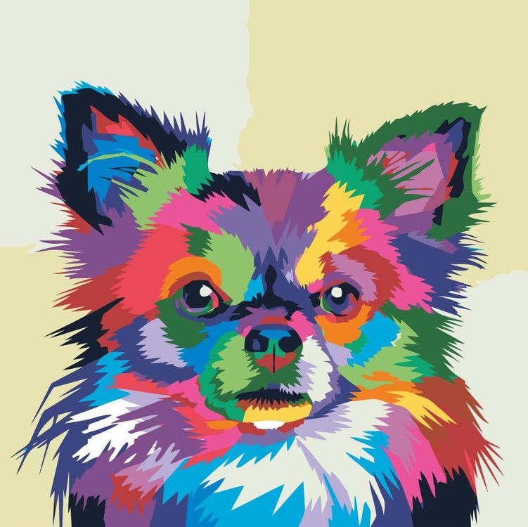 

Картина по номерам Живопись по Номерам Красочный песик, Красочный песик