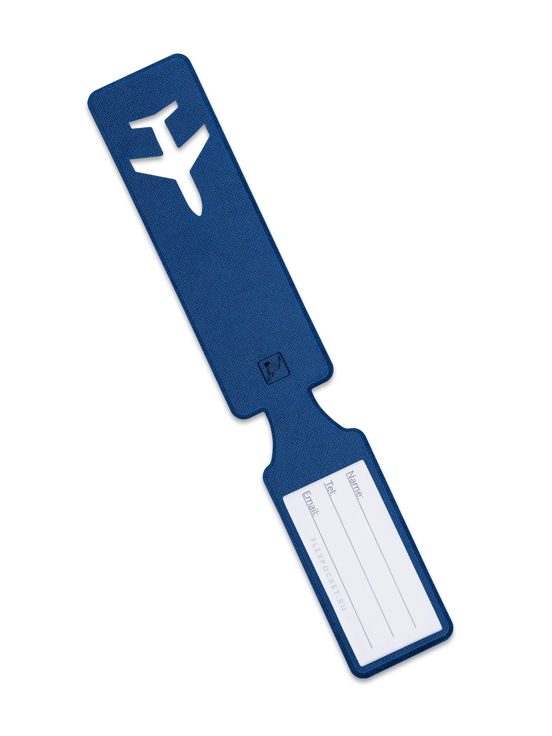фото Багажная бирка на чемодан / бирка для багажа и сумок в самолет flexpocket синяя