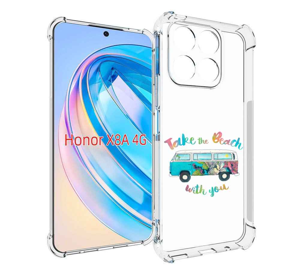 

Чехол MyPads Хиппи автобус для Honor X8a, Tocco