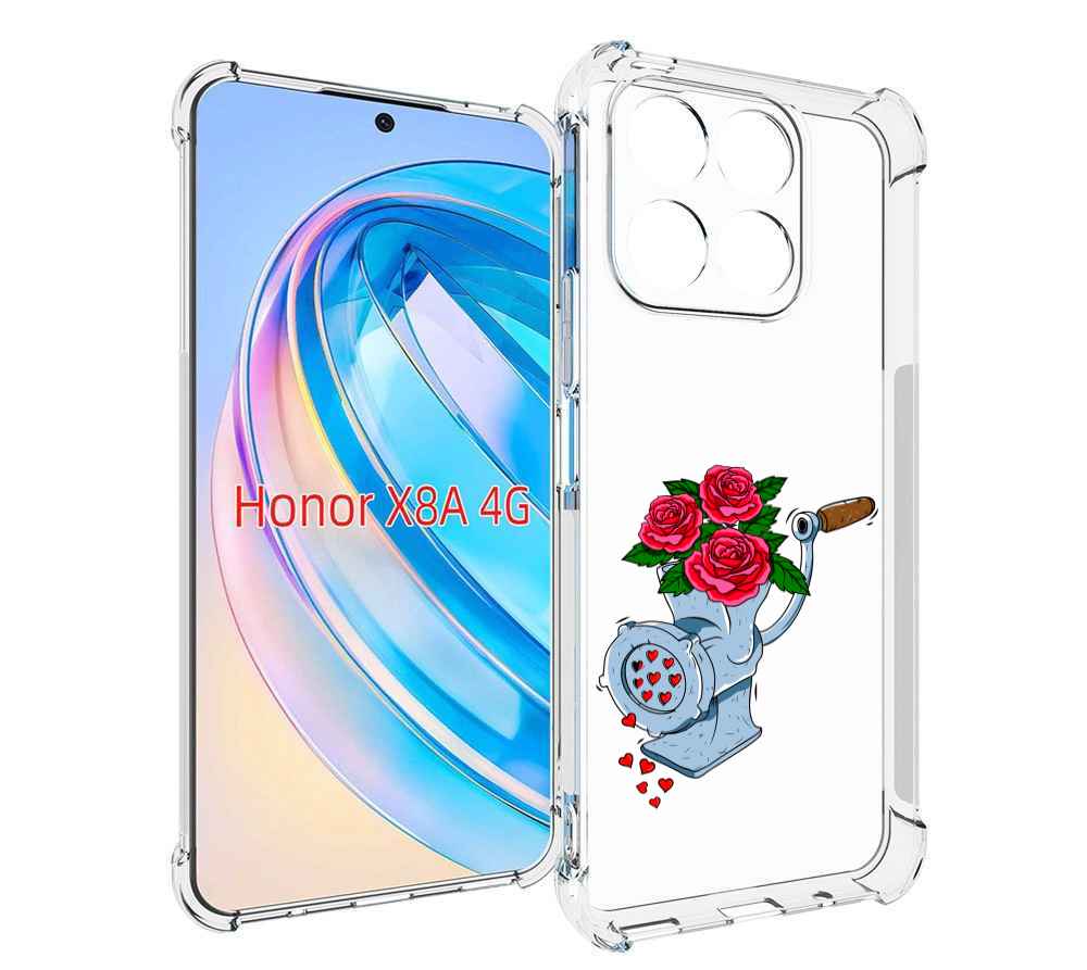 

Чехол MyPads Цветочные сердца для Honor X8a, Tocco