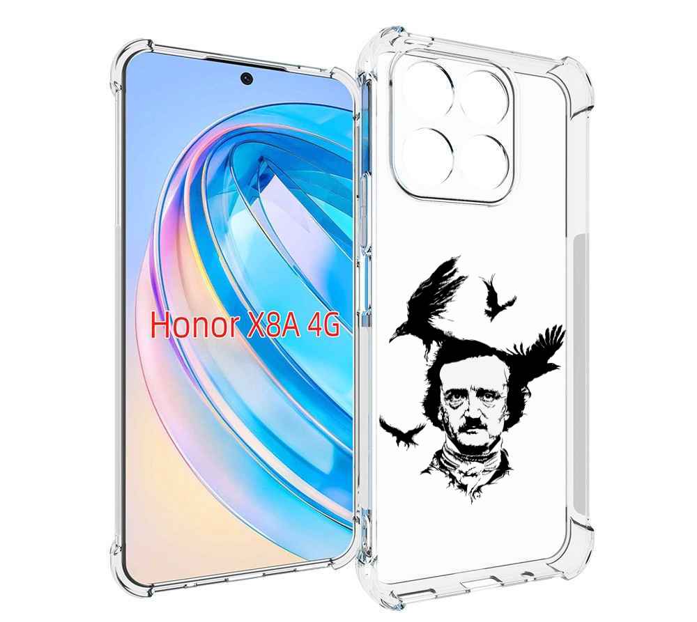 

Чехол MyPads Эдгар Аллан черно белый для Honor X8a, Tocco