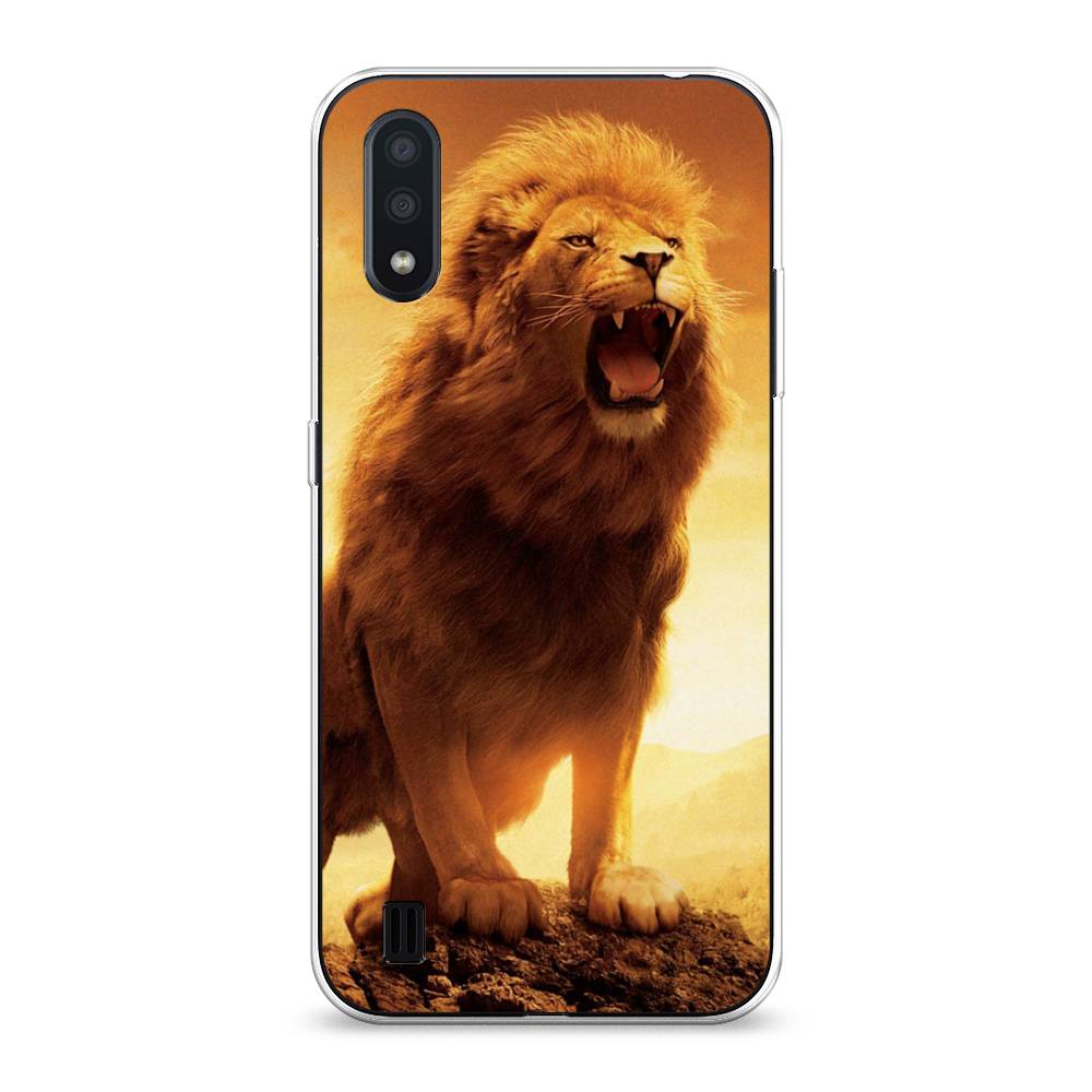 

Чехол для Samsung Galaxy A01 "Львиный рык", Коричневый;желтый;оранжевый, 29550-1