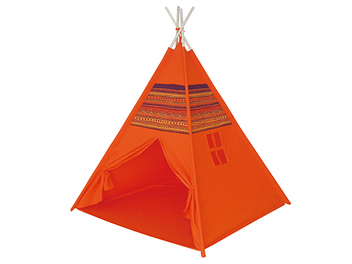 фото Палатка игровая (150х120х120см) вигвам оранжевый (в коробке) (арт. 8171) рыжий кот