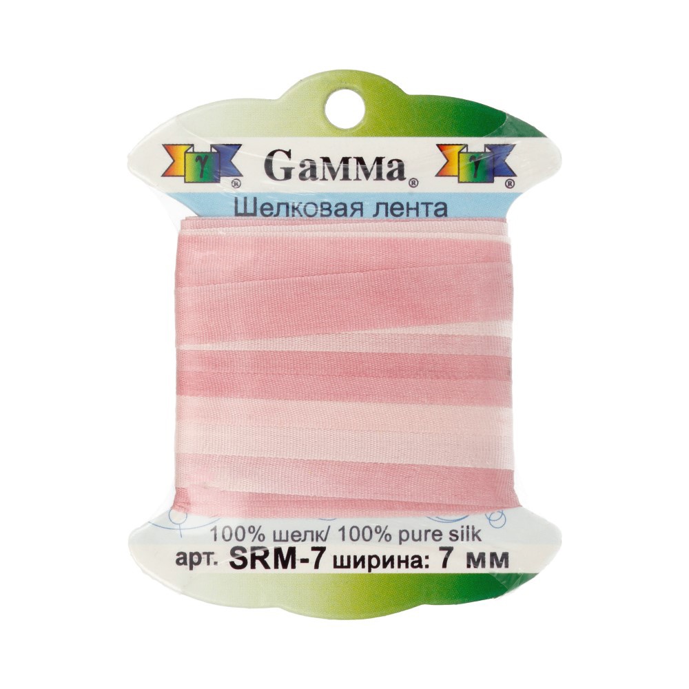 

Gamma шелковая, 7 мм, 9,1 +/- 0,5 м, M028, цвет грязно-розовый и бледно-бордовый
