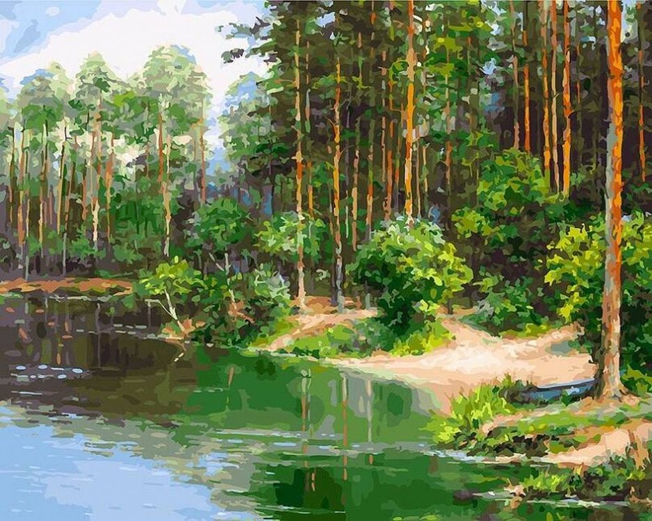 

Картина по номерам Белоснежка У озера, У озера