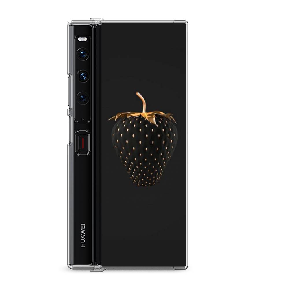 

Силиконовый чехол "Черно-золотая клубника" на Huawei Mate Xs 2 / Хуавеи Мате Xs 2