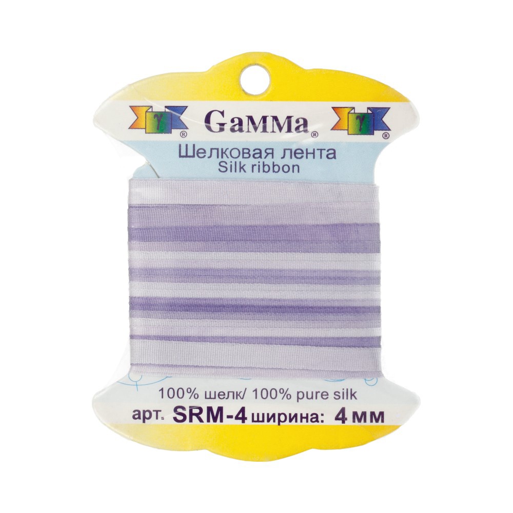 

Gamma шелковая, 4 мм, 9,1 +/- 0,5 м, M030, цвет сиреневый и темно- сиреневый