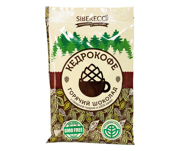 Кедрокофе Горячий шоколад порционный SIBERECO (СИБЕРЕКО), 15 шт. х 25 гр