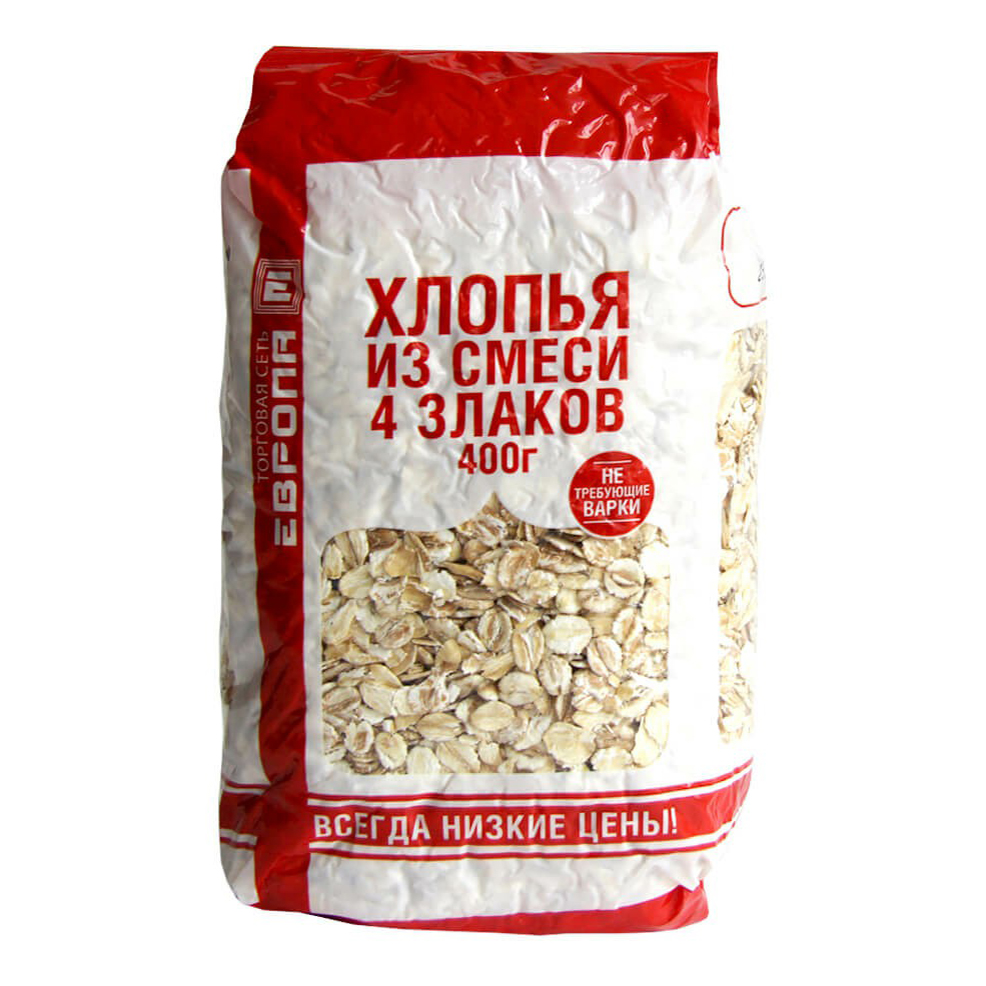 

Хлопья Европа 4 злака 400 г