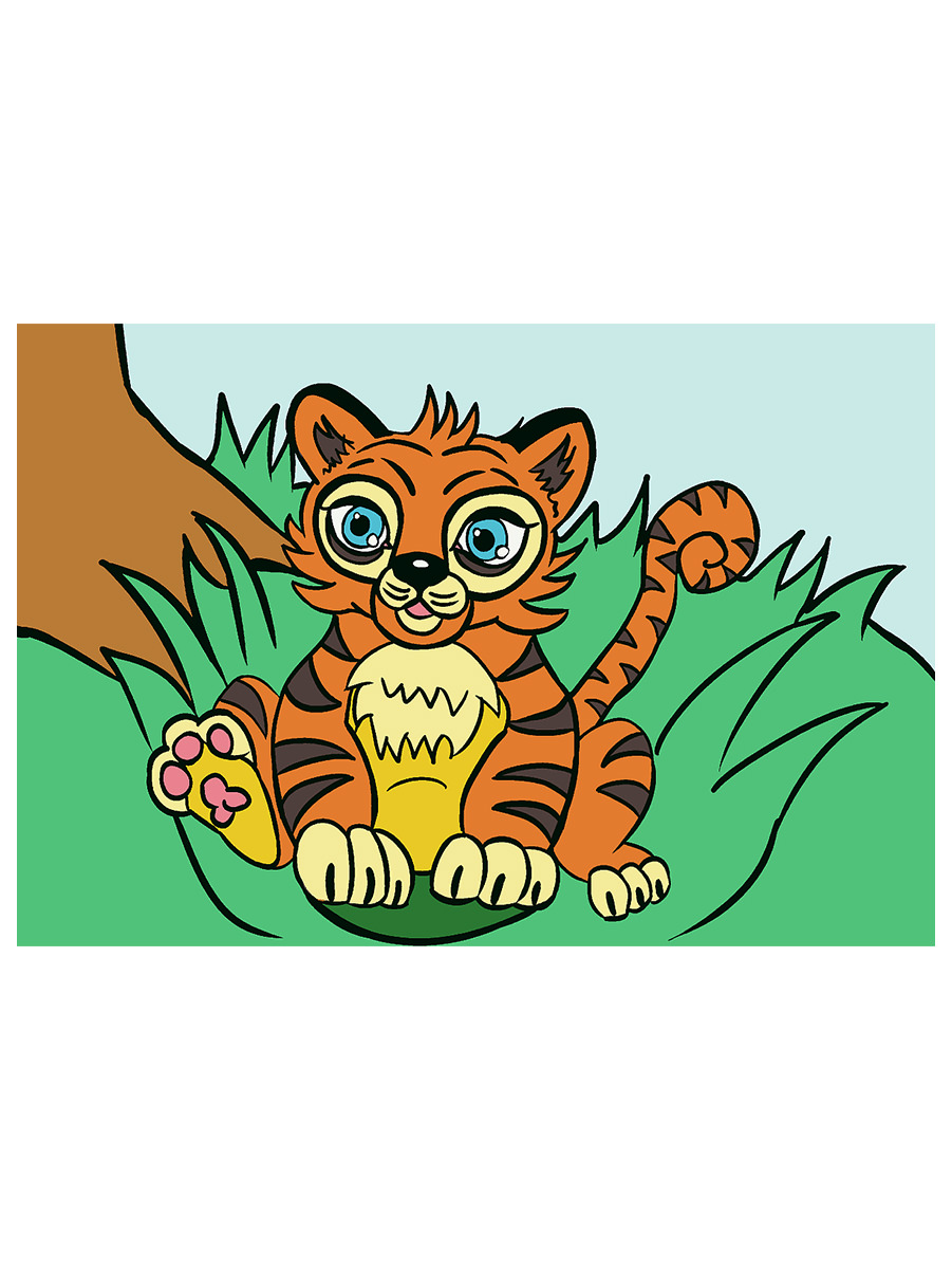 

Картина по номерам 20х30 см, Тигр, Тигр
