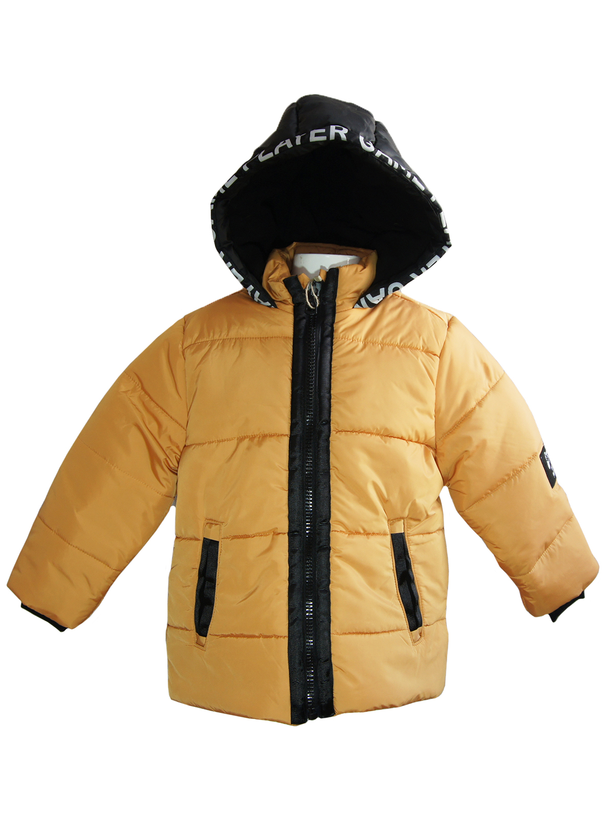 Куртка детская MDM MIDIMOD GOLD 20862, желтый, 122 оранжевая стеганая куртка с капюшоном naumi детская
