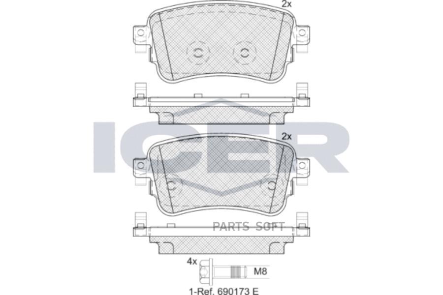 

Колодки Тормозные Icer 182294
