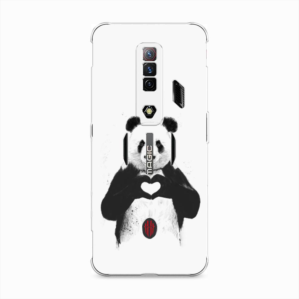 

Чехол Awog на ZTE Nubia Red Magic 7S / ЗТЕ Нубия Ред Мэджик 7С "Панда love", Белый;черный, 136350-10
