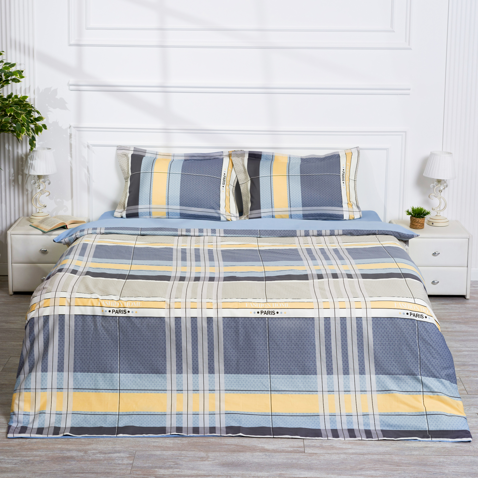 Комплект постельного белья SANPA HOME Comfort, Сатин, Хлопок, размер ЕВРО, 2 спальное