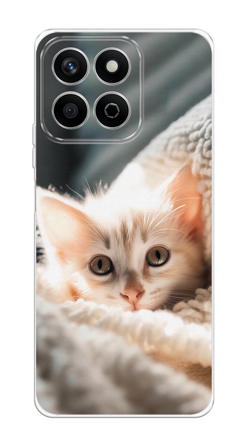 

Чехол на Honor X7c "Белый шкодливый котенок", Серый;белый;бежевый;оранжевый, 6125250-1