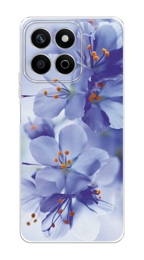 

Чехол на Honor X7c "Фиолетовые цветки", Фиолетовый;синий, 6125250-1