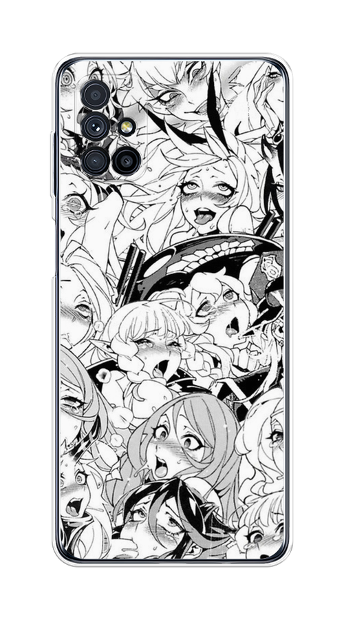 

Чехол на Samsung Galaxy M31s "Ахегао манга тян", Черный;белый;серый, 2101450-1