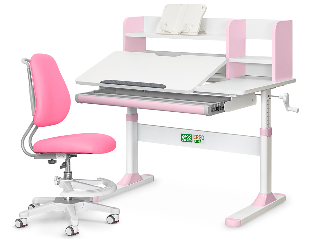 фото Комплект парта ergokids th-330 pink и кресло y-507 kp (артth-330 w/pn и y-507 kp)