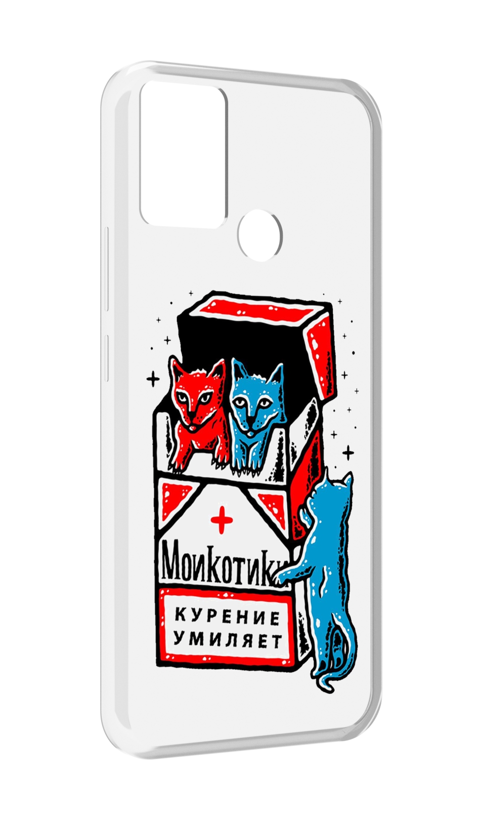 

Чехол MyPads красно-синие-коты для Infinix Hot 11 Play, Прозрачный, Tocco