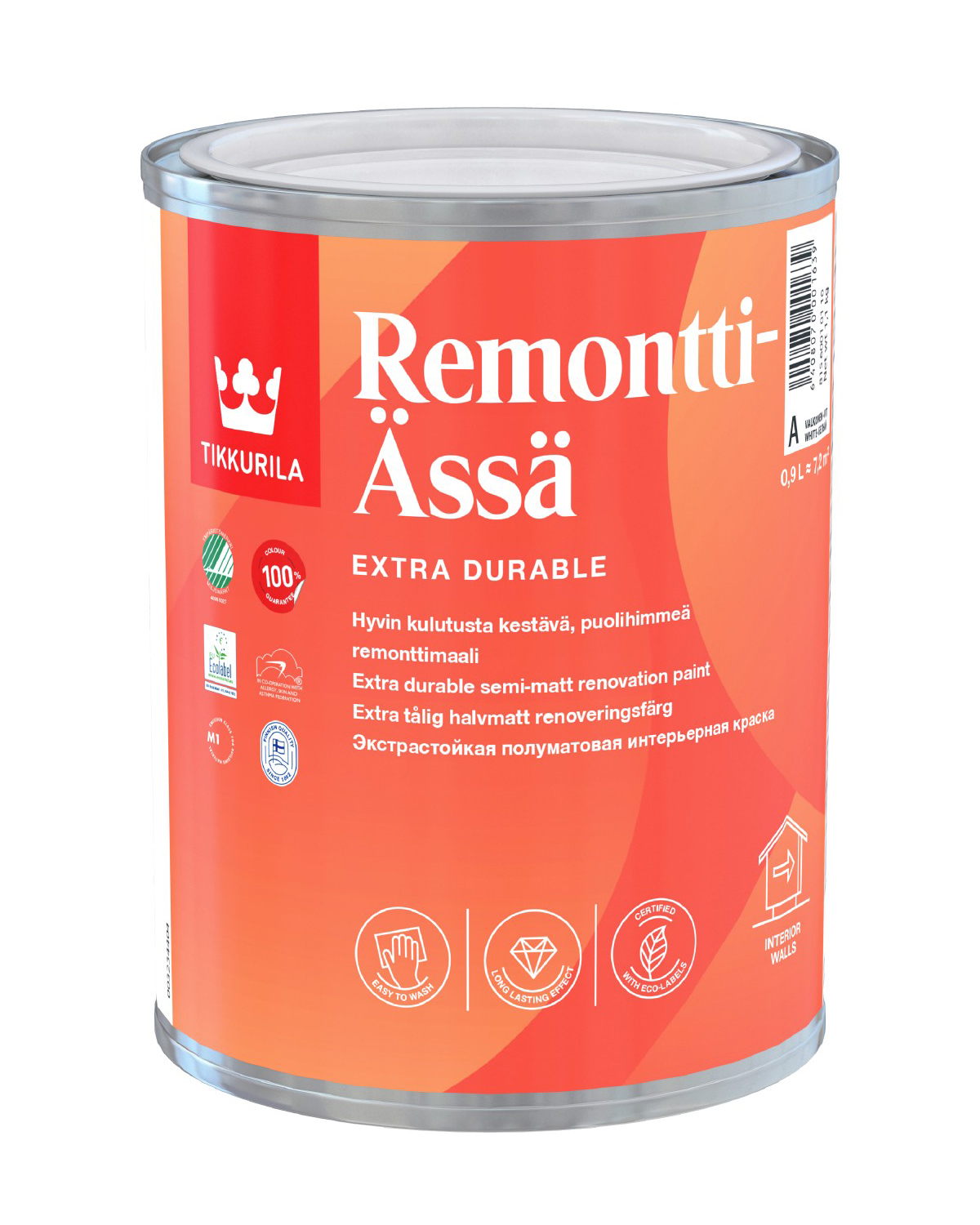 фото Краска tikkurila remontti-assa, база a, 0,9 л