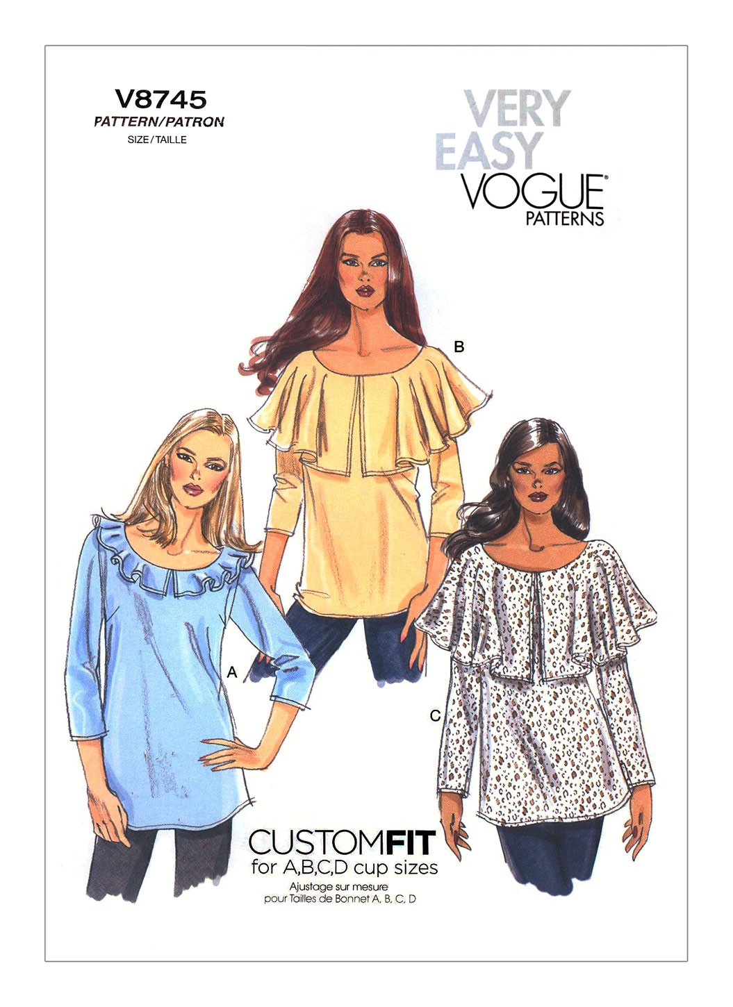 

Выкройка Vogue №8745 — Блузон