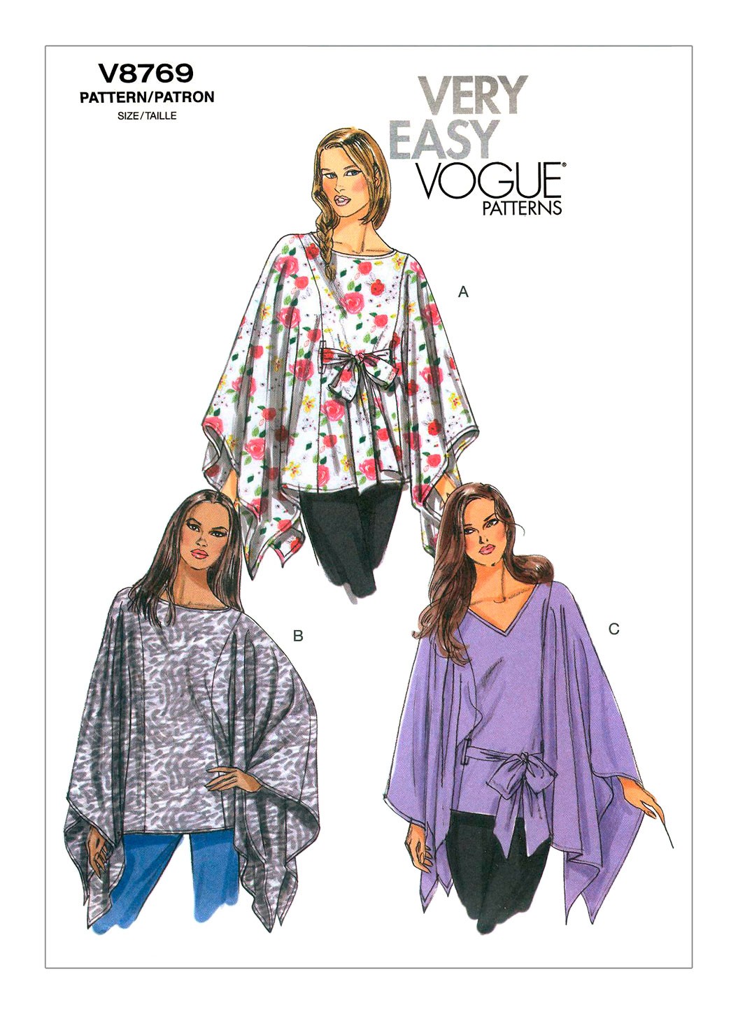 

Выкройка Vogue №8769 — Блузон