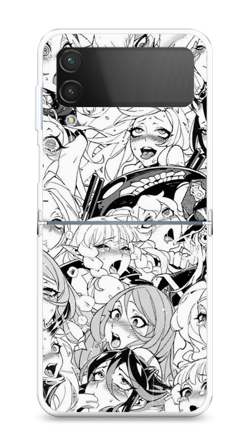 

Чехол на Samsung Galaxy Z Flip 4 "Ахегао манга тян", Черный;белый;серый, 2106650-1