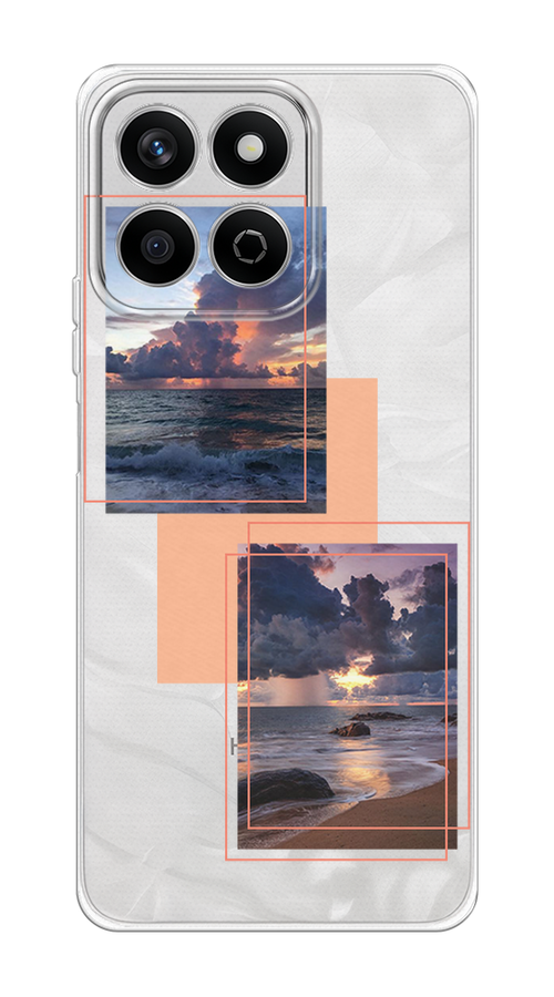 

Чехол на Honor X7c "Sky collage", Розовый;прозрачный;синий, 6125250-1