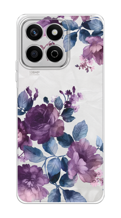 

Чехол на Honor X7c "Purple Blossoms", Синий;фиолетовый, 6125250-1