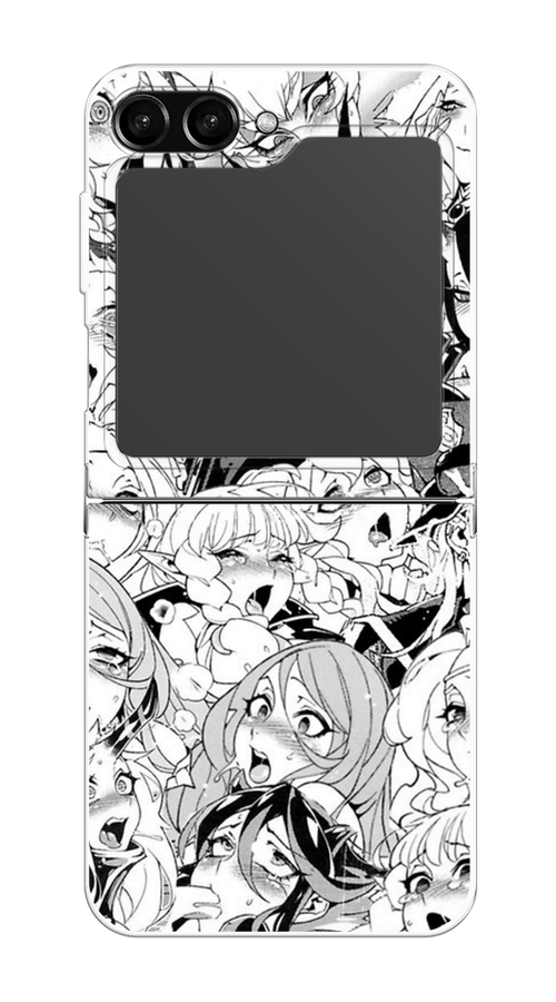 

Чехол на Samsung Galaxy Z Flip 5 "Ахегао манга тян", Черный;белый;серый, 2108350-1