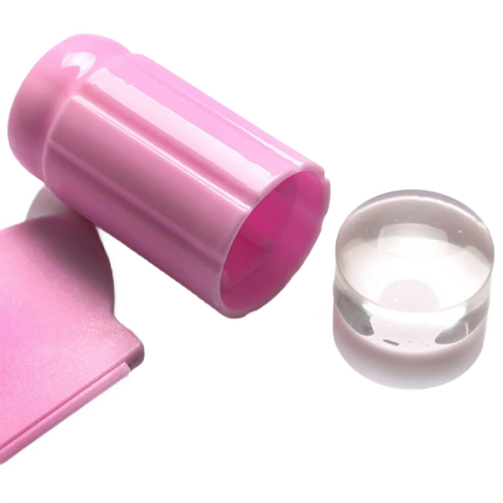 Штамп для стемпинга с увеличением Uprettego розовый. штамп для творчества силикон разнотравье 8х16 5 см