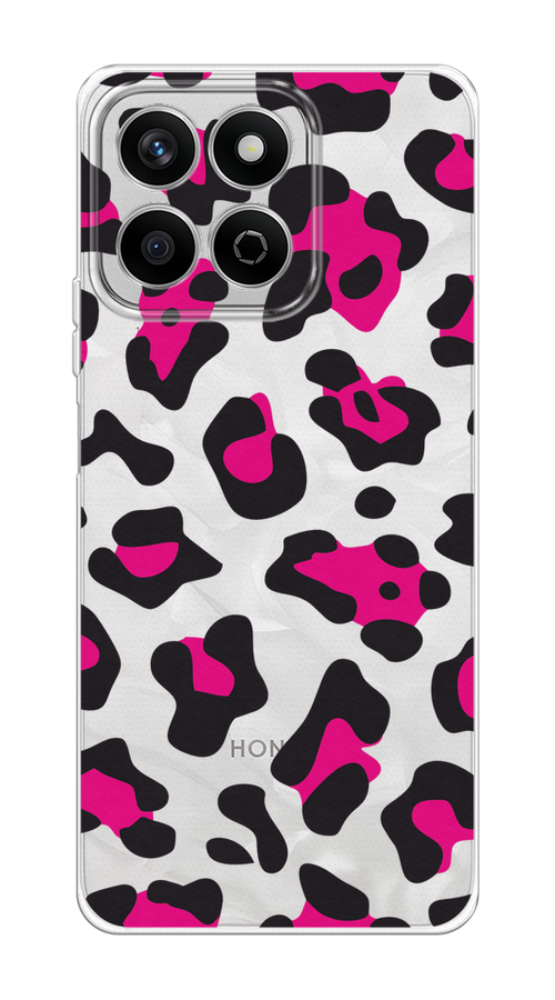 

Чехол на Honor X7c "Pink cow spots", Черный;розовый, 6125250-1