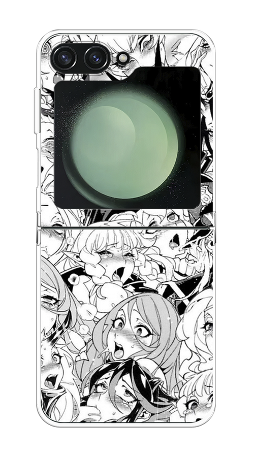 

Чехол на Samsung Galaxy Z Flip 6 "Ахегао манга тян", Черный;белый;серый, 2109750-1
