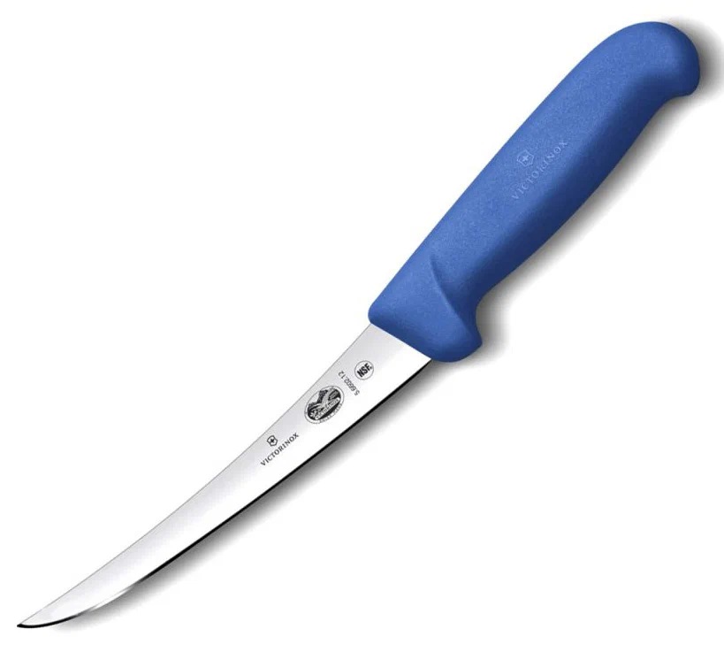 

Нож кухонный Victorinox Fibrox разделочный для мяса лезв.120мм синий