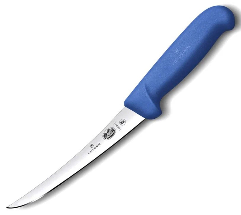 

Нож кухонный Victorinox Fibrox разделочный для мяса лезв.150мм синий