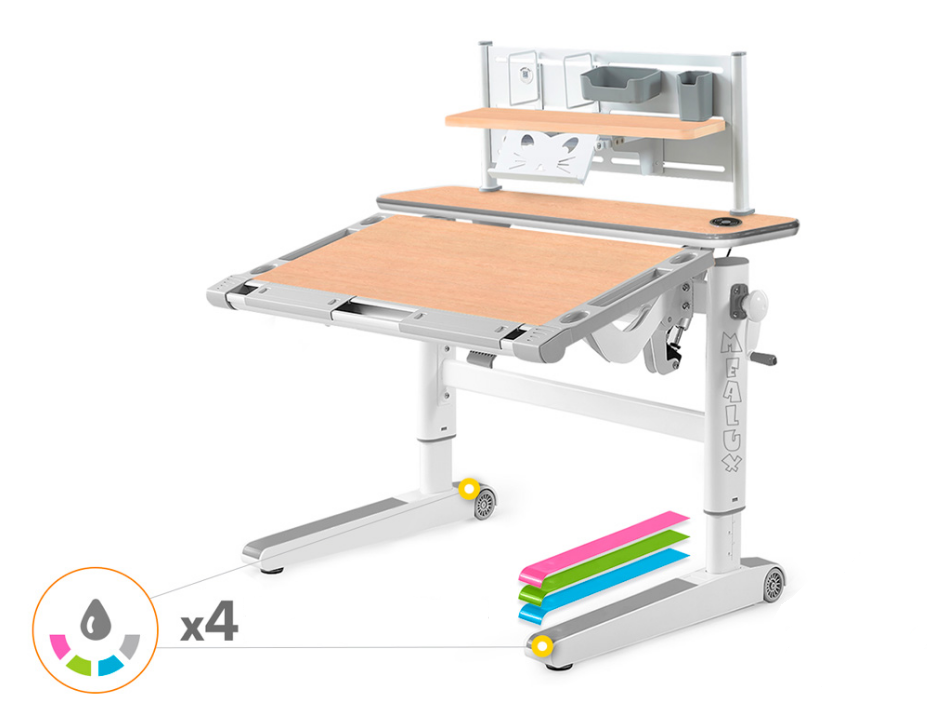 Детский стол Mealux Ergowood M Multicolor, полка BD P 18 MG клён planta электрокамин 50 pfp ins050 multicolor