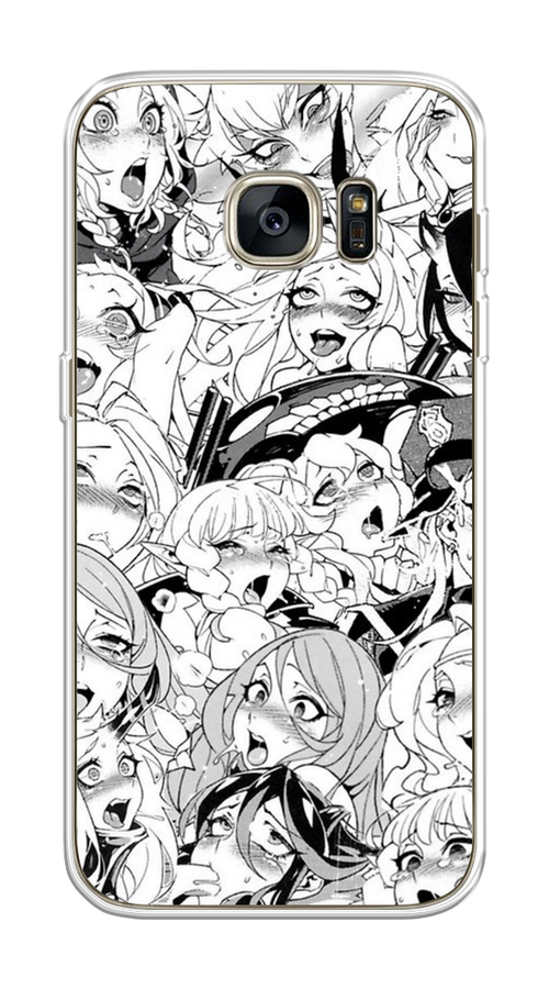 

Чехол на Samsung Galaxy S7 "Ахегао манга тян", Черный;белый;серый, 24550-1