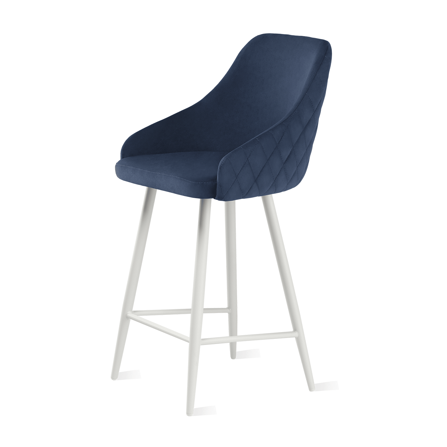 Стул полубарный Фортресс Сальса, синий/белый муар