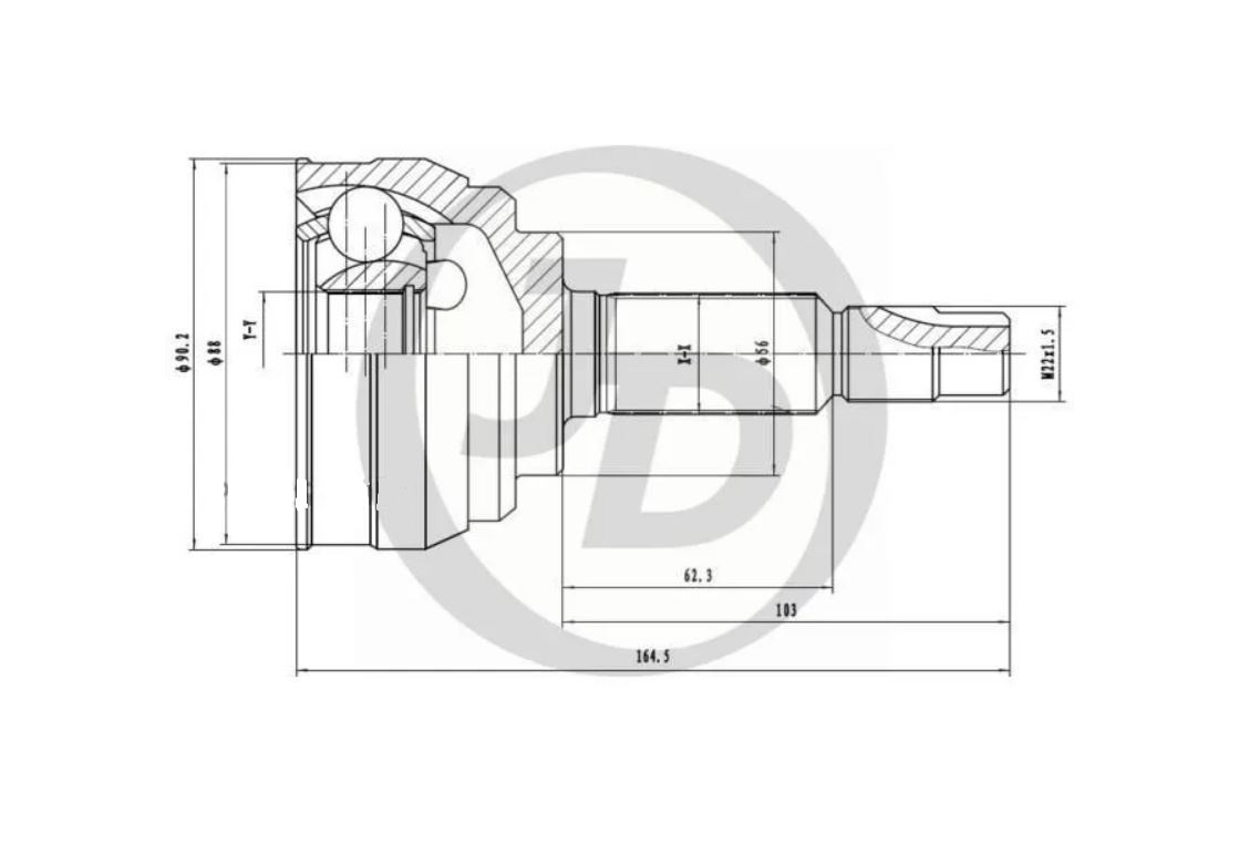 

JUST DRIVE JCT0030 ШРУС внешний NI036