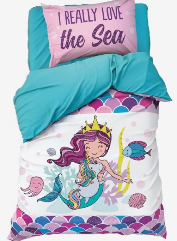 

Комплект постельного белья Этель Really mermaid 1.5-спальный, бязь, белый, Really mermaid