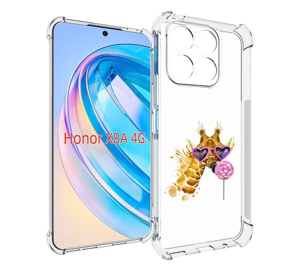 

Чехол MyPads акварельный жираф для Honor X8a, Tocco