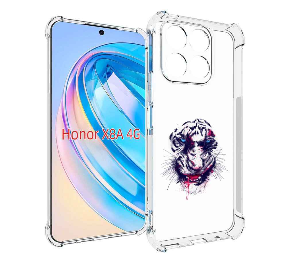 

Чехол MyPads безумный тигр для Honor X8a, Tocco