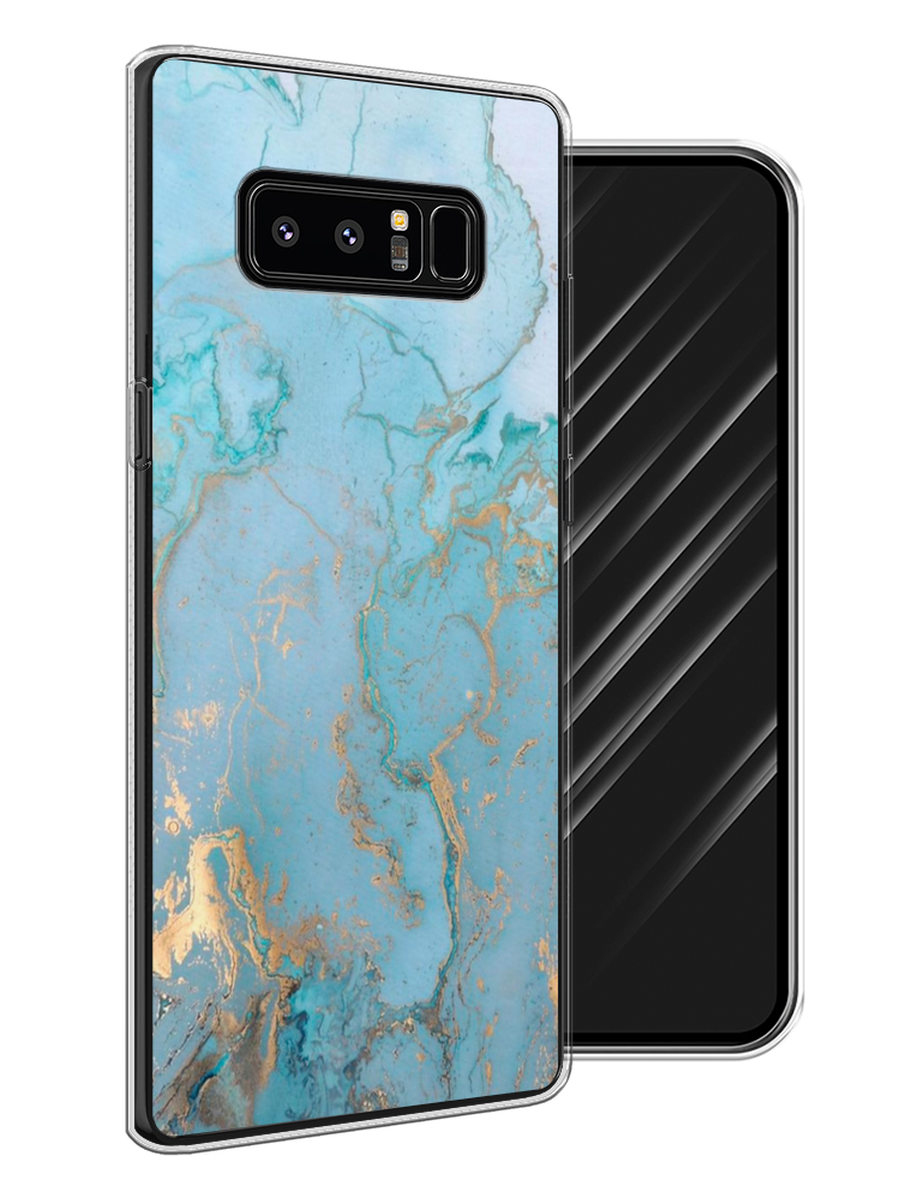 

Чехол Awog на Samsung Galaxy Note 8 "Голубой мрамор рисунок", 25250-3