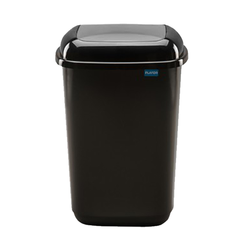 

Бак для мусора PLAFOR Quatro bin 45 л черный с серебряной плавающей крышкой, Quatro bin